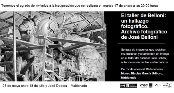 Exposición fotográfica sobre el taller de Belloni, en la sede de la Colección García Uriburu en Maldonado