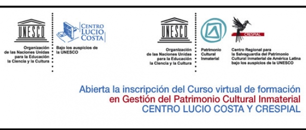 Antes del 30 de enero: Pre inscripción a Curso virtual de formación en Gestión del Patrimonio Cultural Inmaterial (PCI).