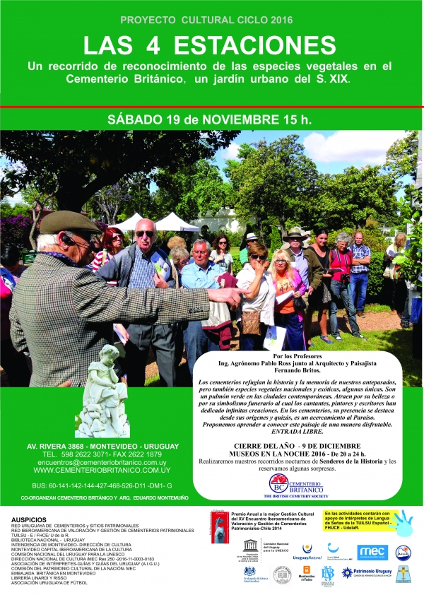 Cuatro estaciones en el Cementerio Británico