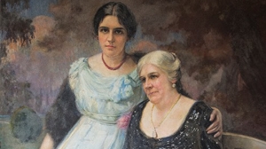 Detalle de retrato de Matilde Pacheco y Ana Amalia Batlle. 