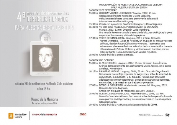 El Museo de la Memoria presenta la 4&ordf; Muestra de Documentales de Derechos Humanos