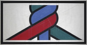 Boceto original de isotipo de la CNT del Uruguay (1970). Colecci&oacute;n MNAV.