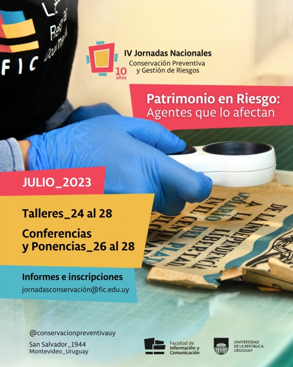 Programaci&oacute;n de las Jornadas Nacionales de Conservaci&oacute;n Preventiva y Gesti&oacute;n de Riesgos