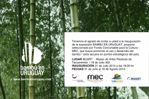 Inaugura "Bamb&uacute; en el Uruguay" en el MUART de Tacuaremb&oacute;.