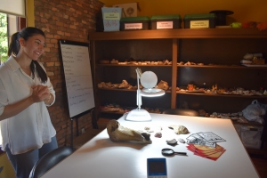 Andreina Bazzino en el Museo Arqueol&oacute;gico de Young (Muarn).