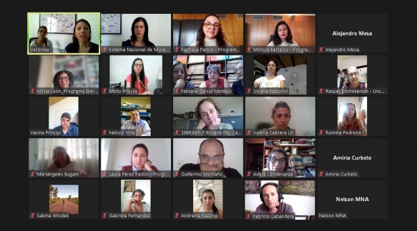 Participantes de la reuni&oacute;n virtual