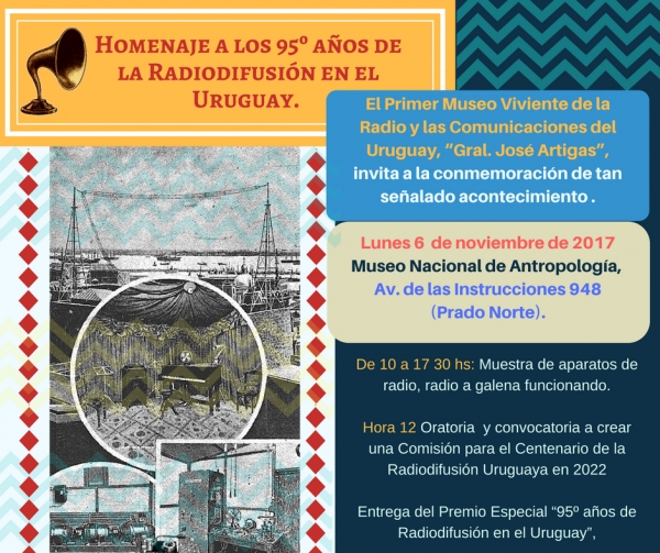 El Museo de la radio y las comunicaciones celebra los 95&ordm; a&ntilde;os de la Radiodifusi&oacute;n en el Uruguay.