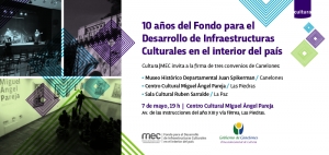 10 a&ntilde;os del Fondo para el Desarrollo de Infraestructuras Culturales en el interior del pa&iacute;s. Comenzar&aacute;n obras en Canelones.