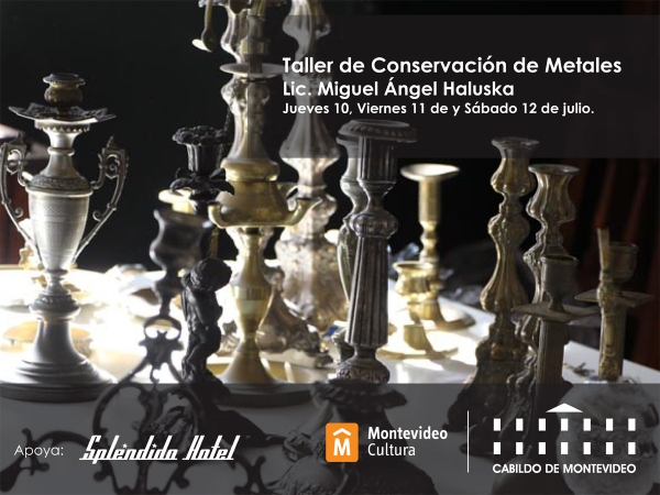 Taller sobre conservaci&oacute;n de metales en el Cabildo de Montevideo.