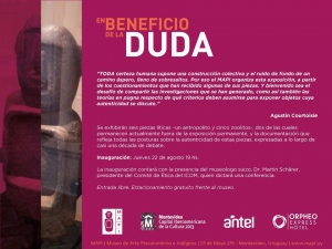 &Eacute;tica y museos. Inaugura exposici&oacute;n "En beneficio de la duda"  en el MAPI. Conferencia del Dr. Martin Shaerer de ICOM.
